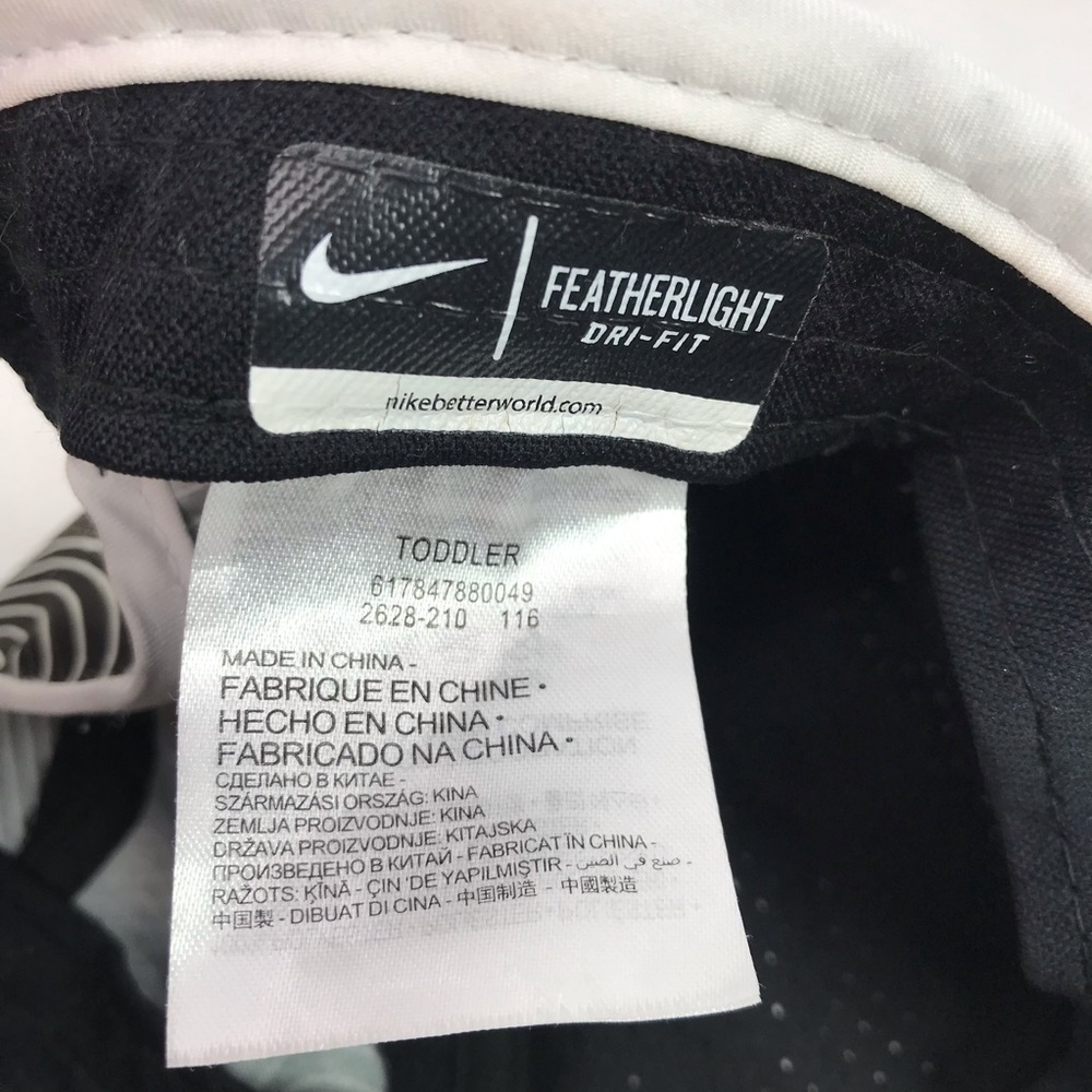 Nike Aerobill TODDLER Size Featherlight Dri-Fit Black White Hat Baseball - Picture 7 of 8